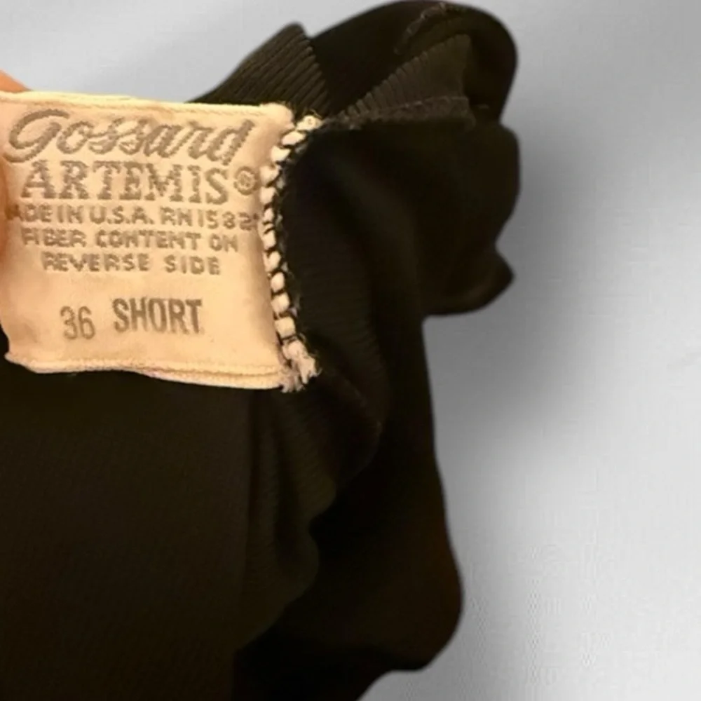 Vintage Gossard Artemis Black Full Nylon Slip - Picture 5 of 6